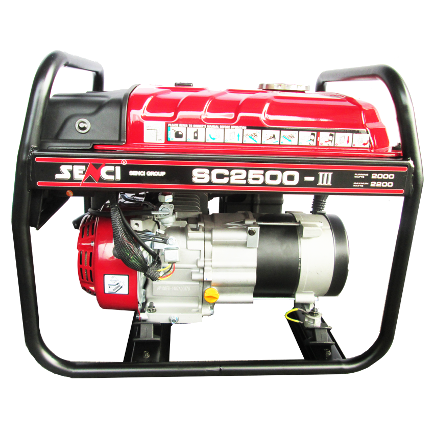 Senci Gasoline Generator 2kW 6.5HP 15L 42kg, SC2500-III - Click Image to Close